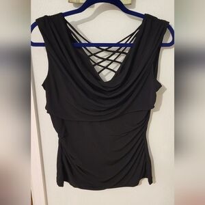 NWT Fortune & Ivy Elegant Black Women's Top